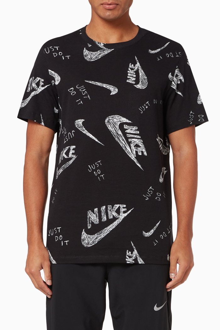 

Swoosh Jersey T-Shirt, Black