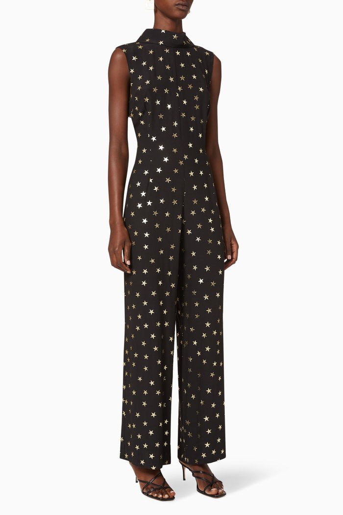 

Frankie Star Print Jumpsuit, Black
