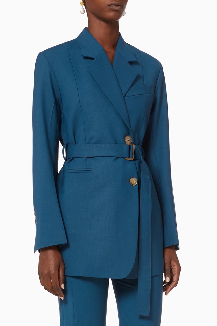 

Violette Crepe Jacket, Blue