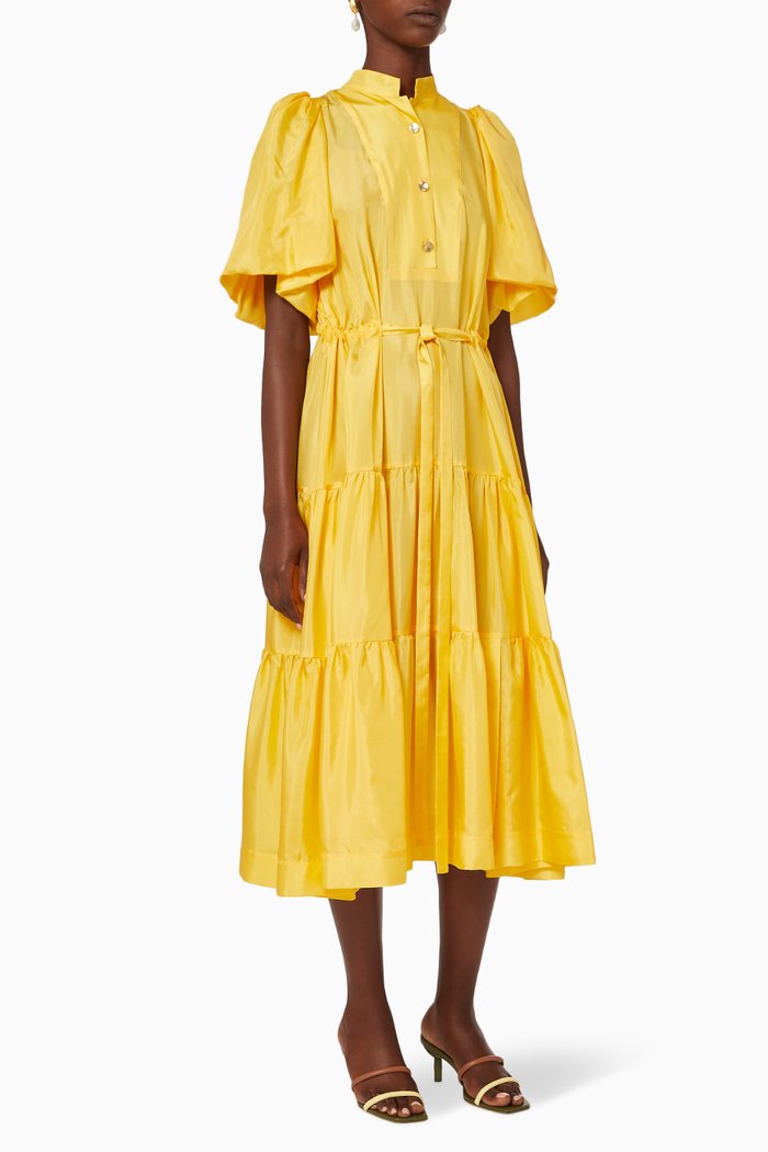 

Meredith Cotton Midi Dress, Yellow