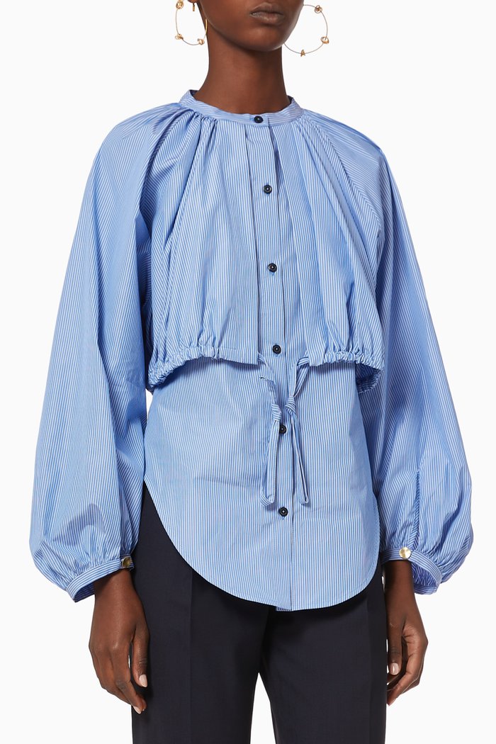 

Arbus Stripe Top in Cotton, Blue