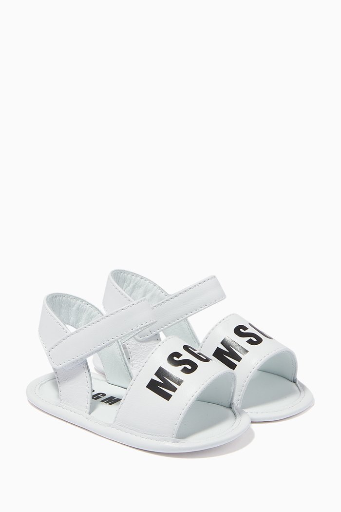 

Logo Sandals, White