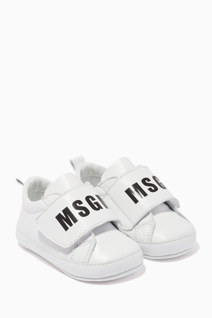 

Logo Sneakers in Supple Leather, White