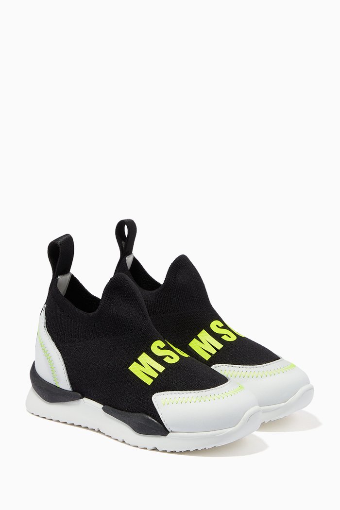 

Logo Sneakers in Leather, Black