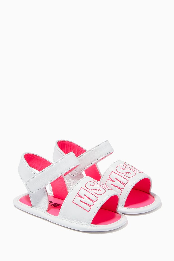 

Logo Sandals, White