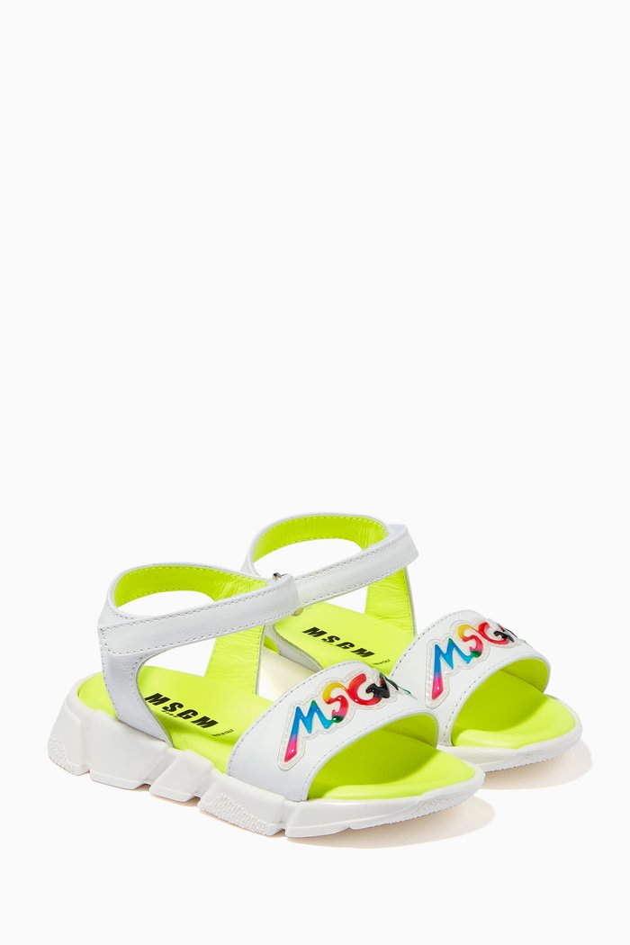 

Logo Sandals, White