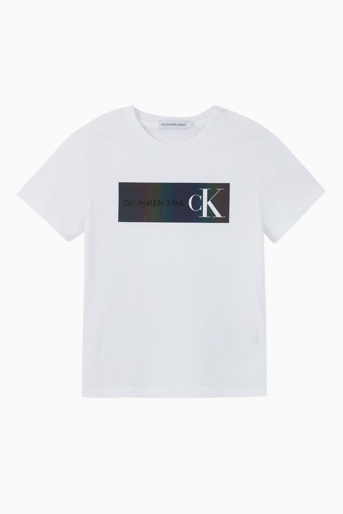 

Reflective Logo Organic Cotton T-Shirt, White