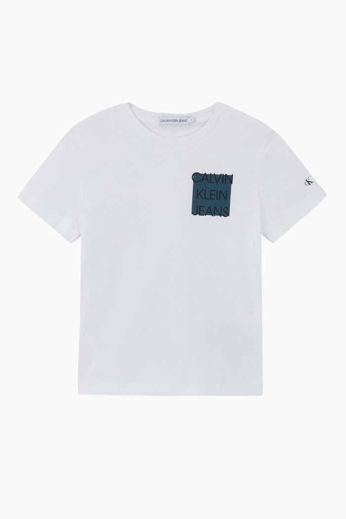 

Logo Box Organic Cotton T-Shirt, White