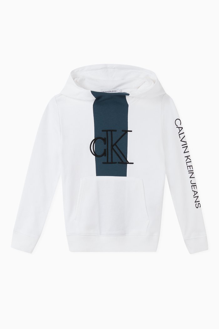 

Logo Organic Cotton Hoodie, White