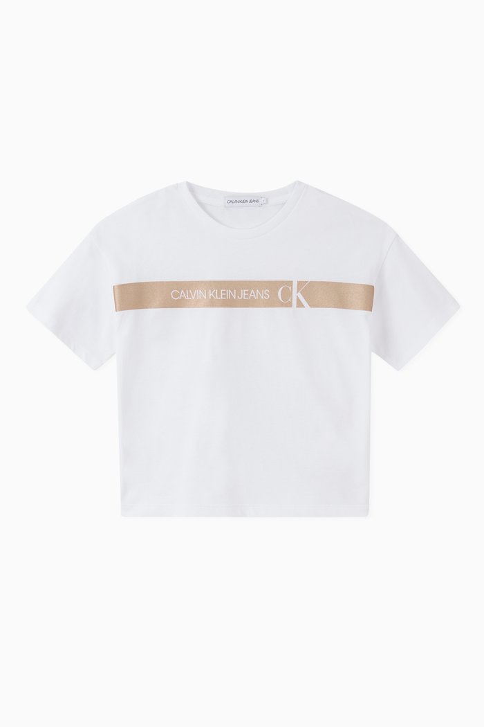 

Boxy Foil Logo T-Shirt, White