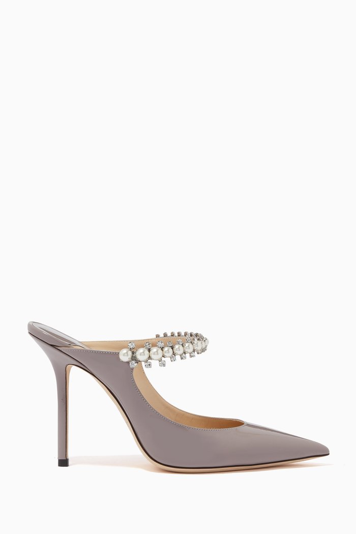 

Bing 100 Mules in Patent Leather, Grey