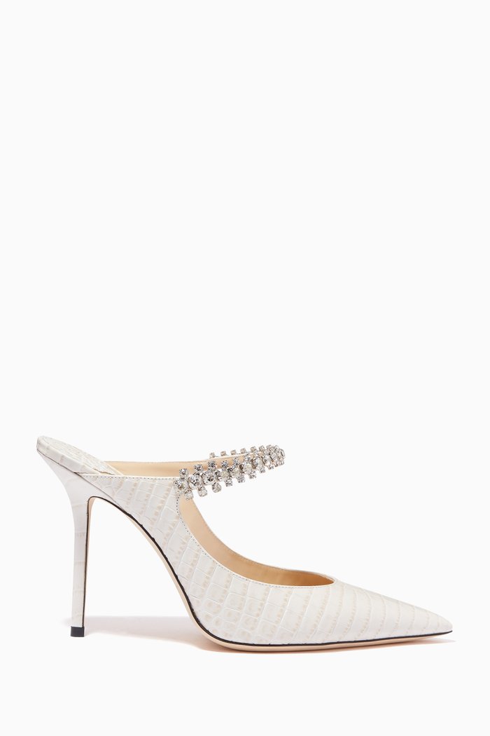 

Bing 100 Mules in Croc-Embossed Leather, Neutral