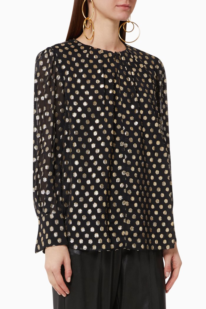 

Manila Georgette Blouse, Black