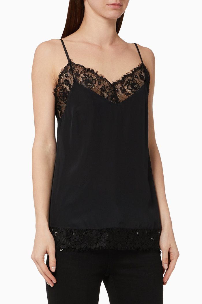 

Baco Cami Silk Top, Black