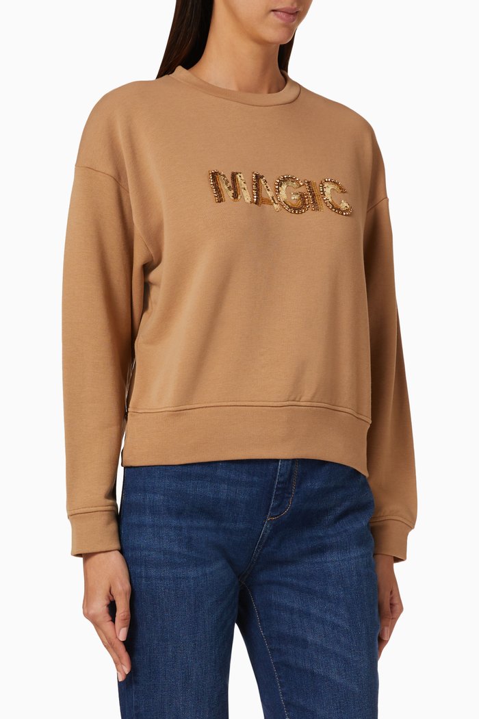 

Topaz Embroidered Sweatshirt, Brown