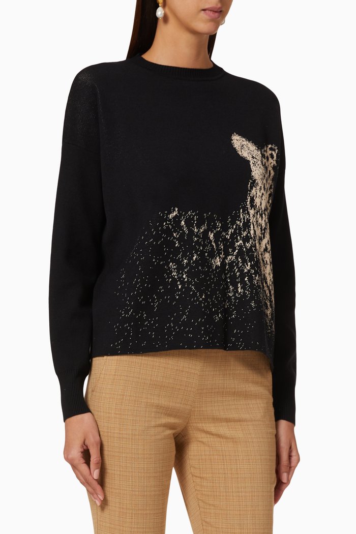 

Long Sleeve Knitted Top, Black