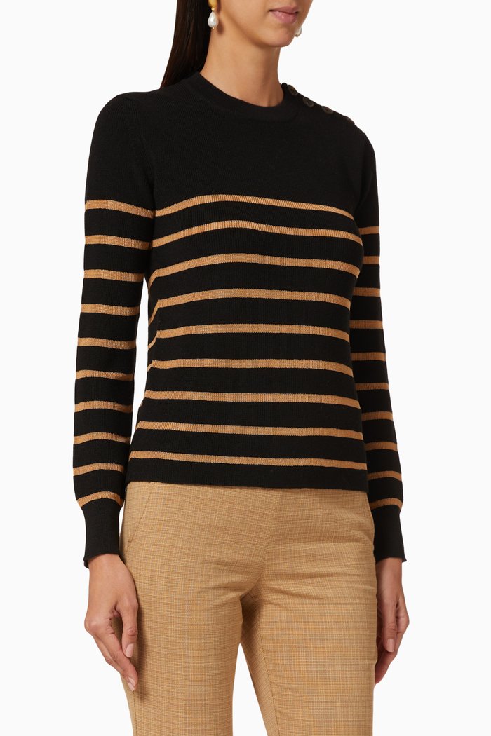 Valdai Wool Sweater, Black