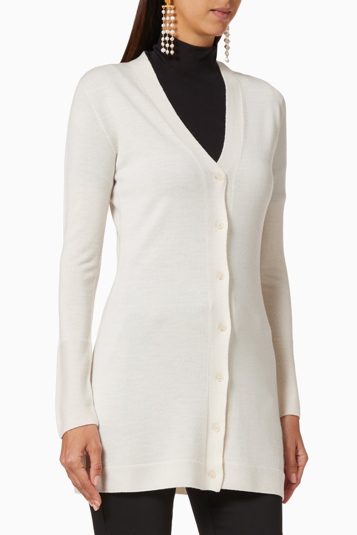 

Autore Wool Longline Cardigan, White