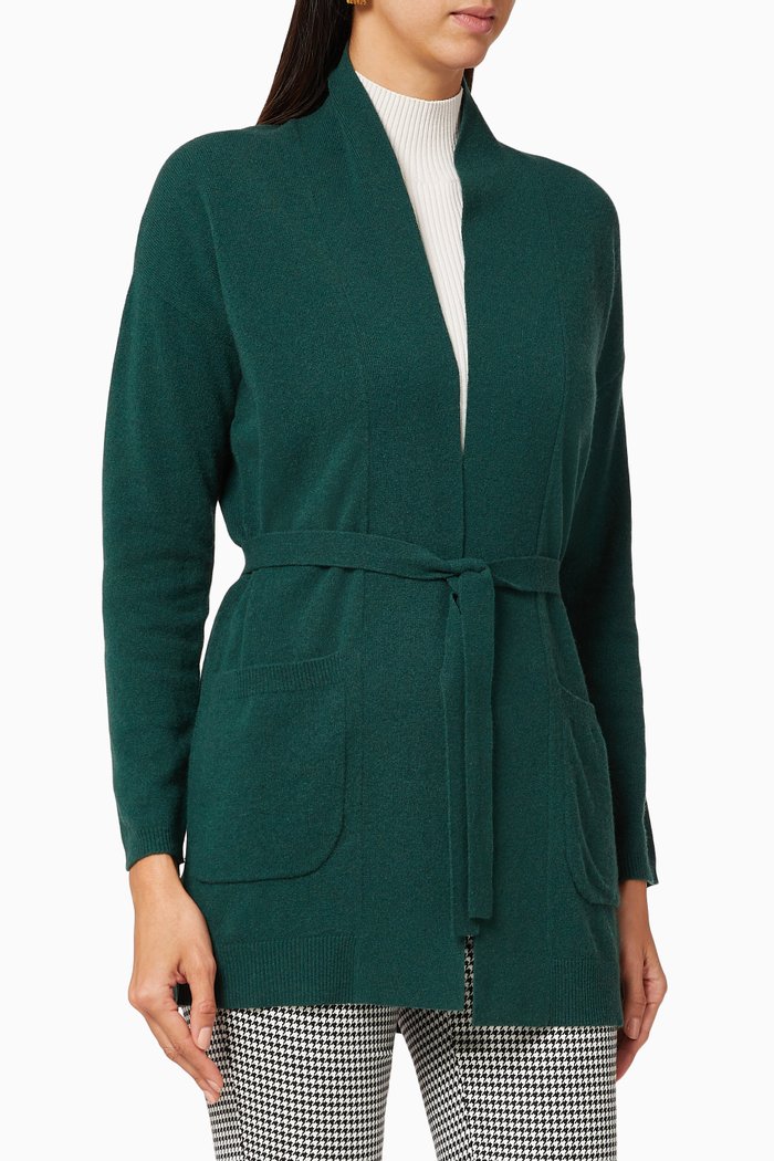

Pece Belted Cardigan, Green