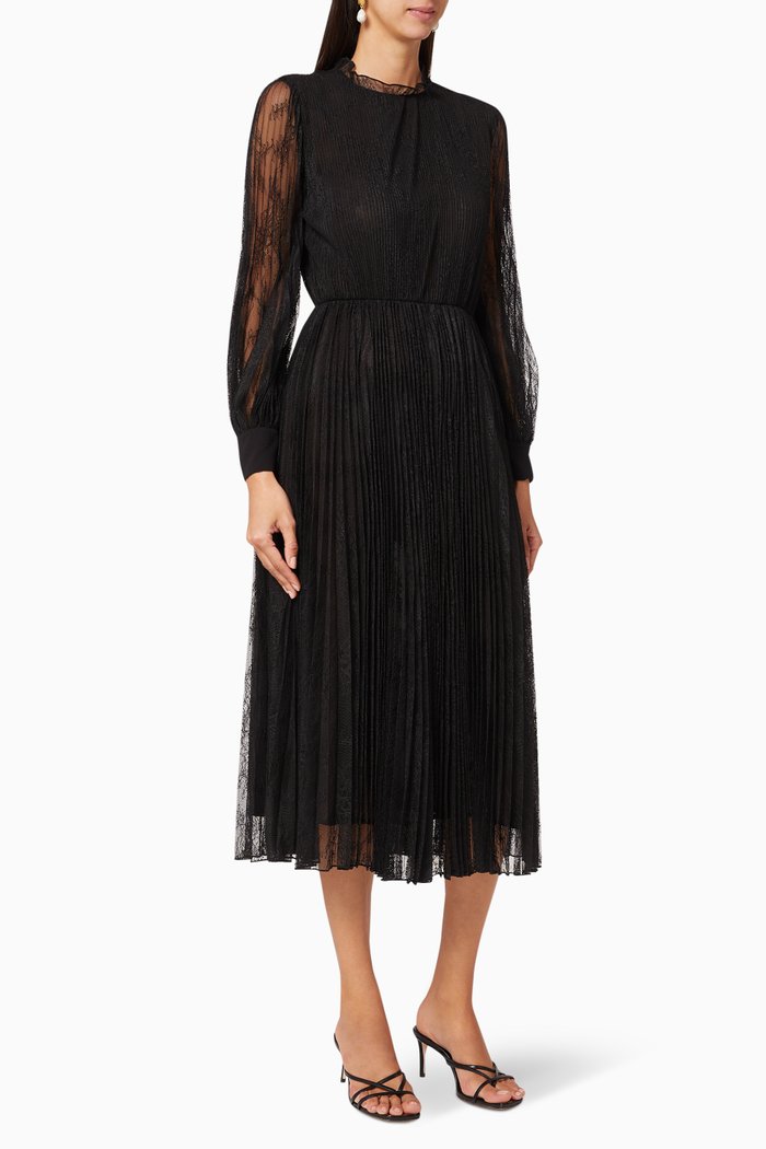 

Clivia Pleated Dress, Black