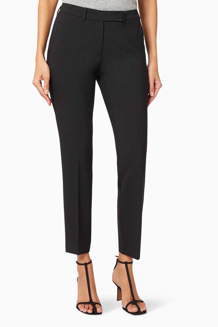

Wool Tapered Pants, Black