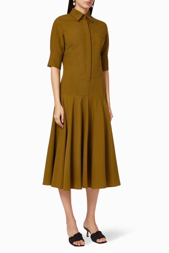

Gemma Shirt Dress, Green