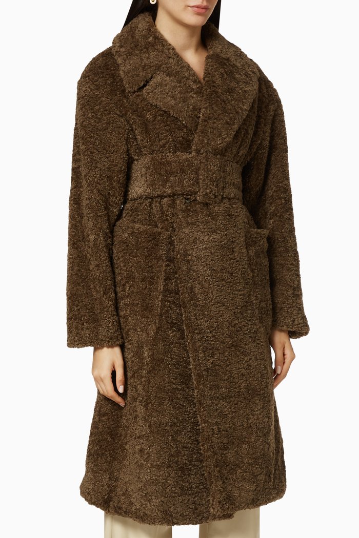

Victoria Faux Fur Peacoat, Green