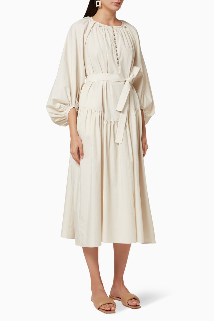 

Ruth Tiered Dress, White