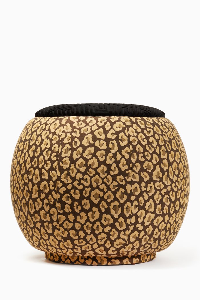 

Animal & Geo Print Velvet Queen Pouf, Multicolour