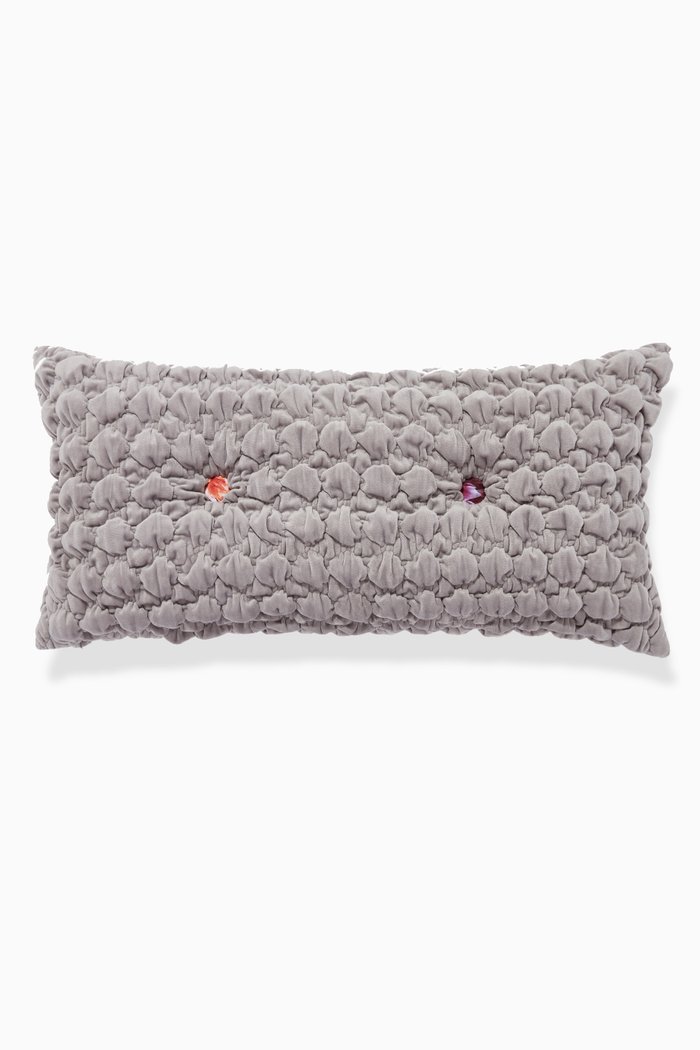 

Designer Quilted Velvet Cushion, Multicolour