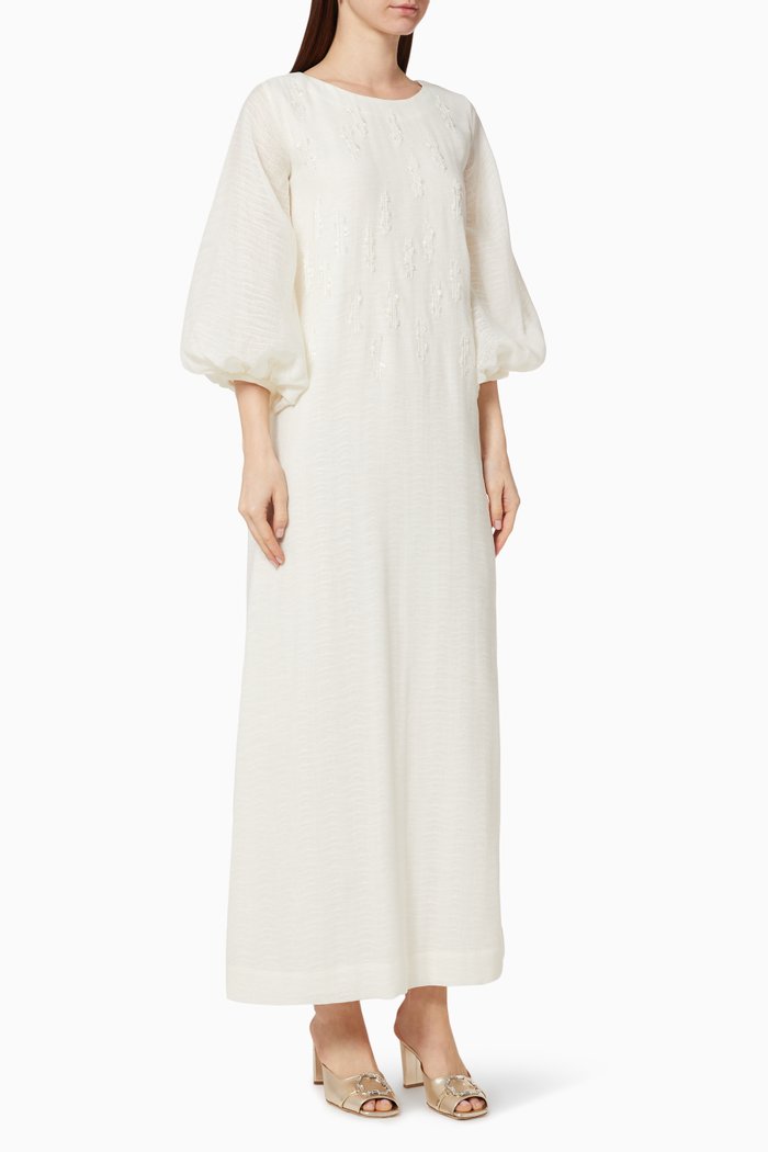 

Bead Embellished Dress, Neutral