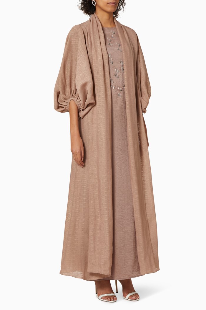 

Cotton Abaya & Dress Set, Neutral