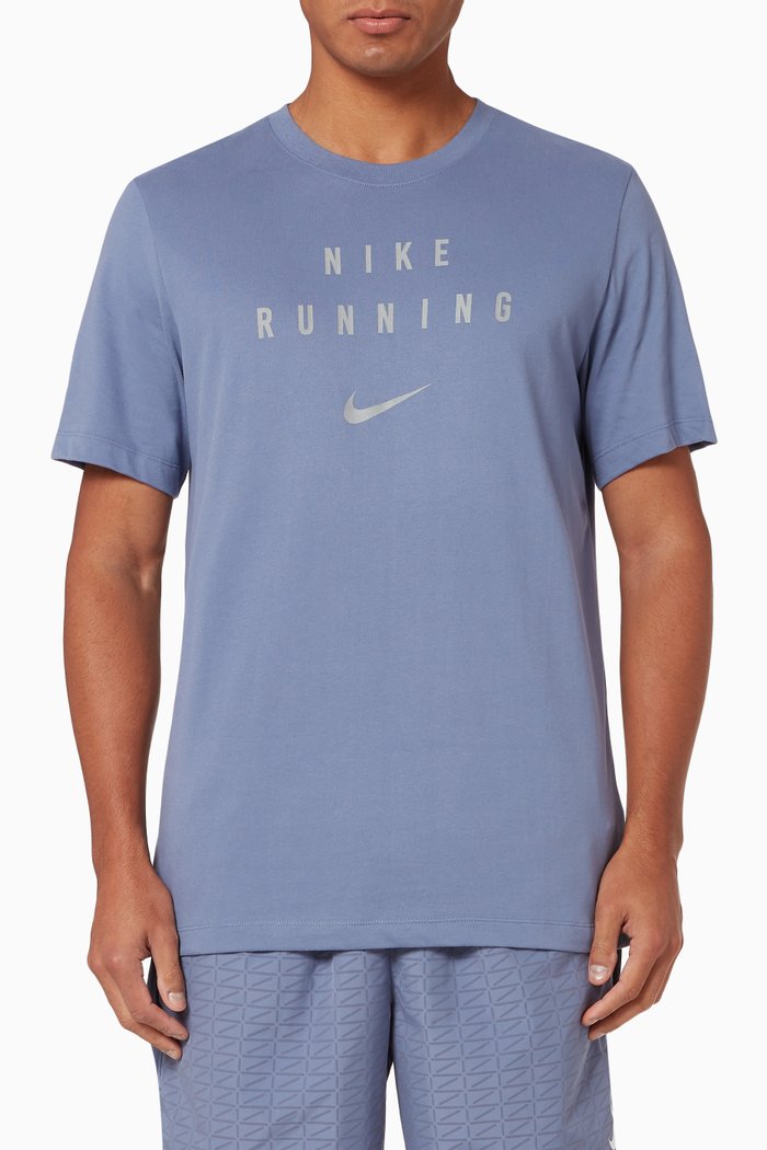 

Nike Dri-FIT Reflective Running T-Shirt, Blue
