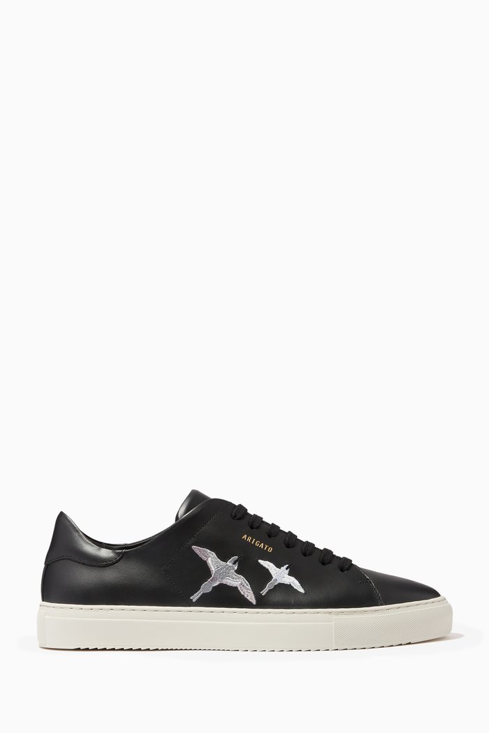 

Clean 90 Double Birds Sneakers in Leather, Black