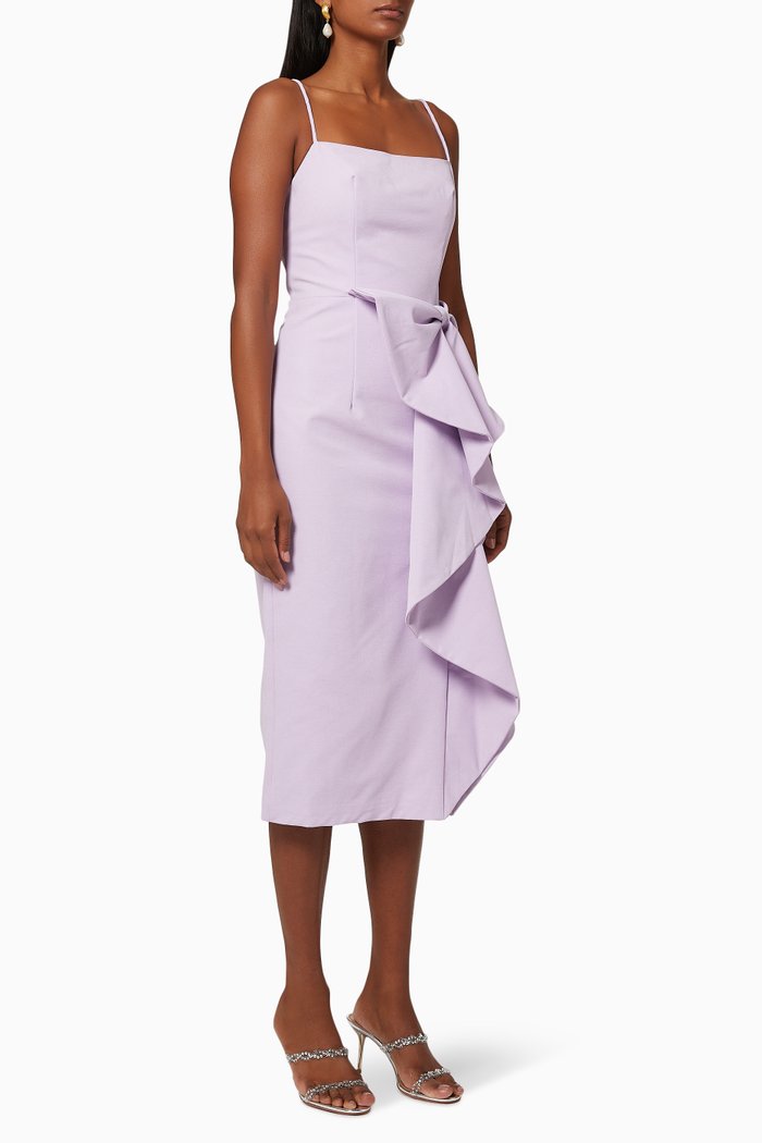 

Cordelia Bow Frill Dress, Purple