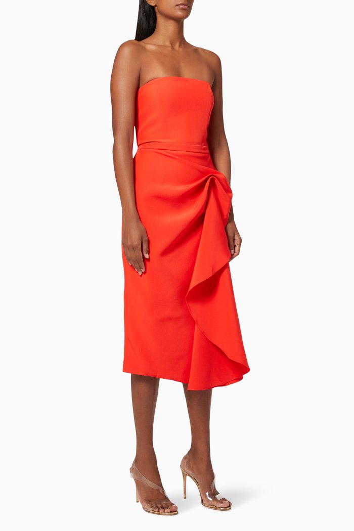 

Arell Frill Dress, Orange