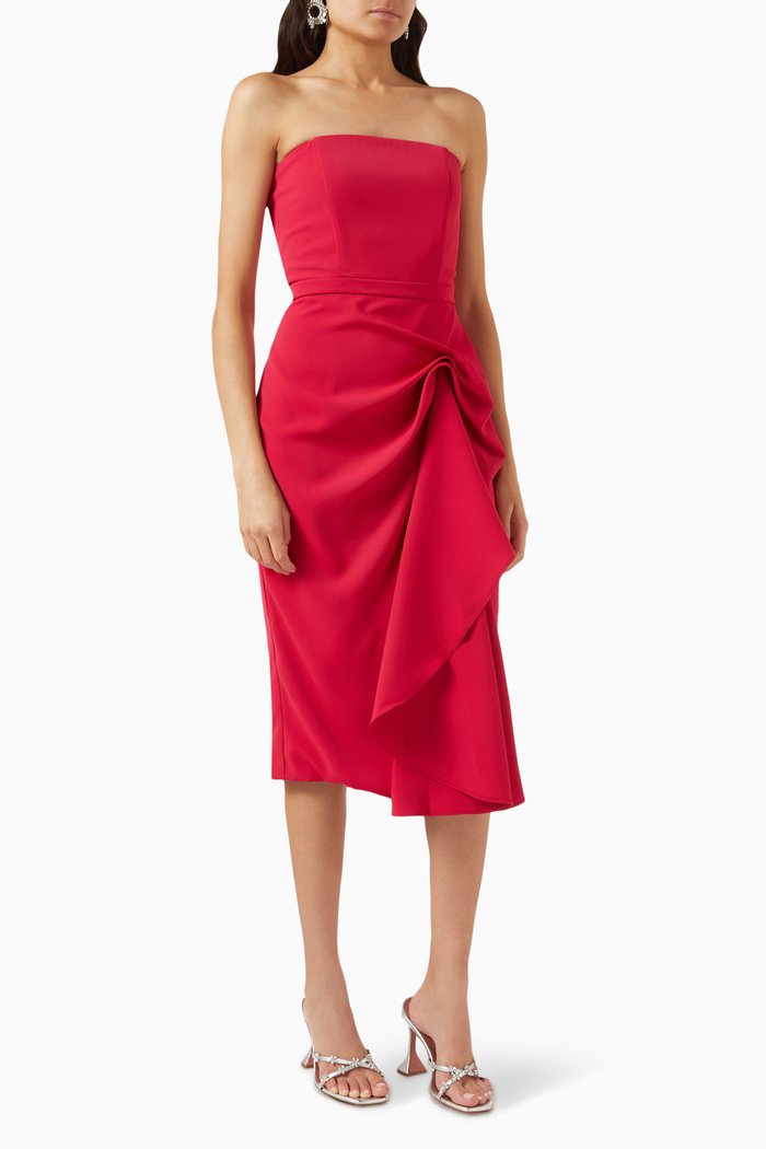 

Arell Frill Dress, Red