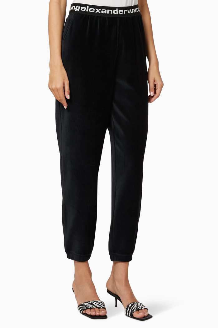 

Stretch Corduroy Pants, Black