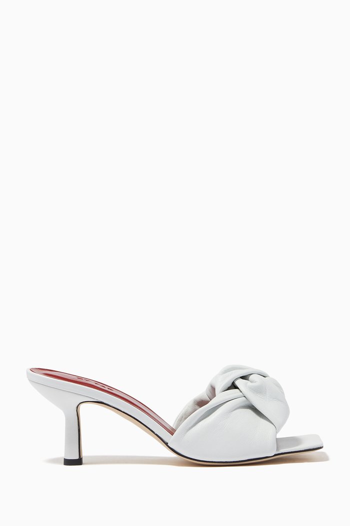 Lana 65 Mules in Nappa, White