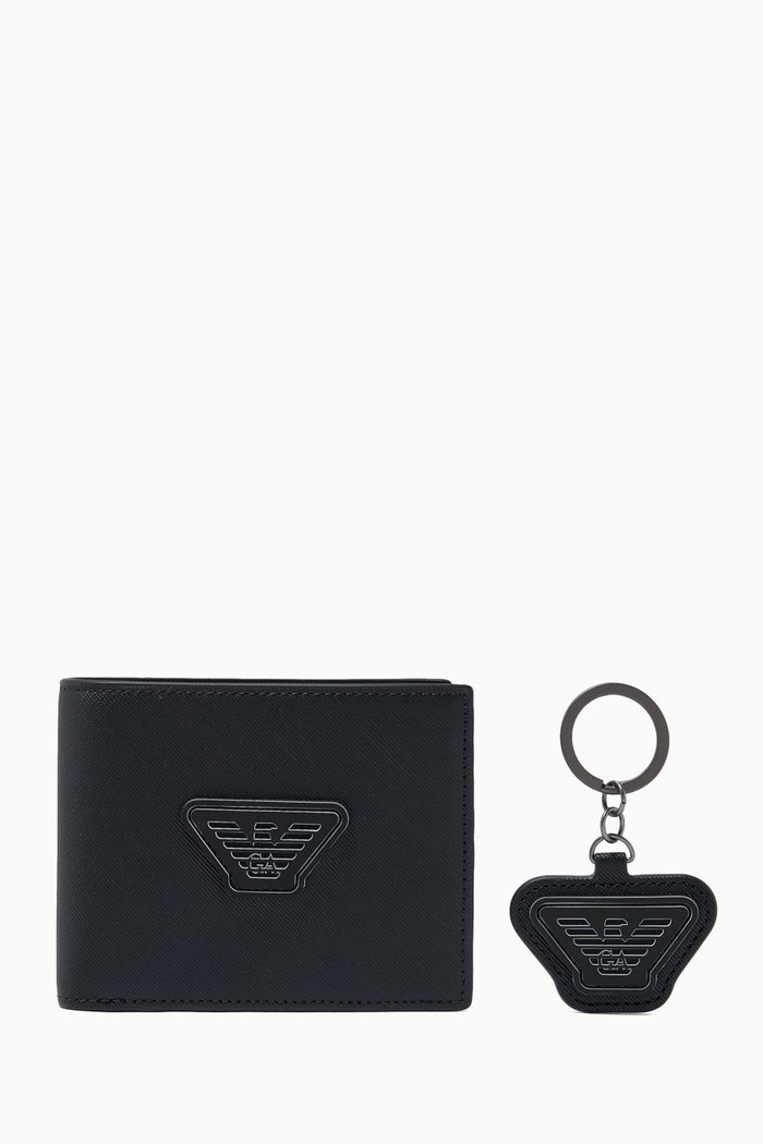 

EA Eagle Plaque Wallet & Keyring Set, Black