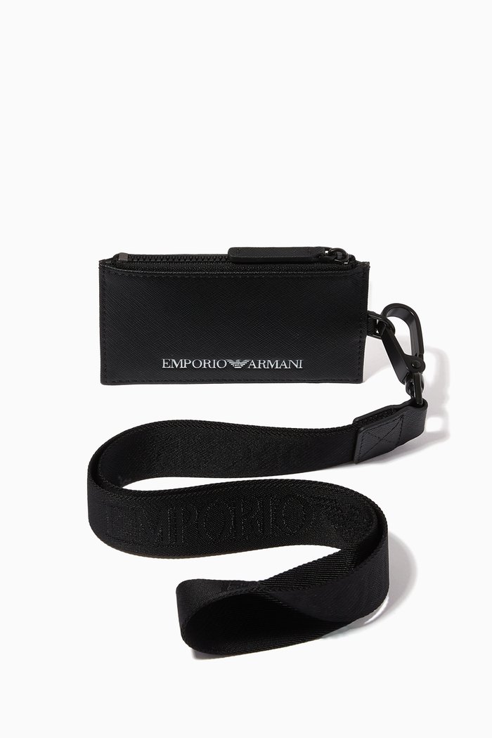 

EA Cardholder Lanyard in Eco Leather, Black