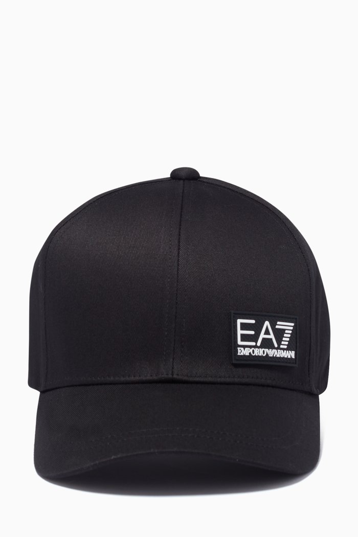 

EA7 Logo Series Baseball Cap in Gabardine, Black