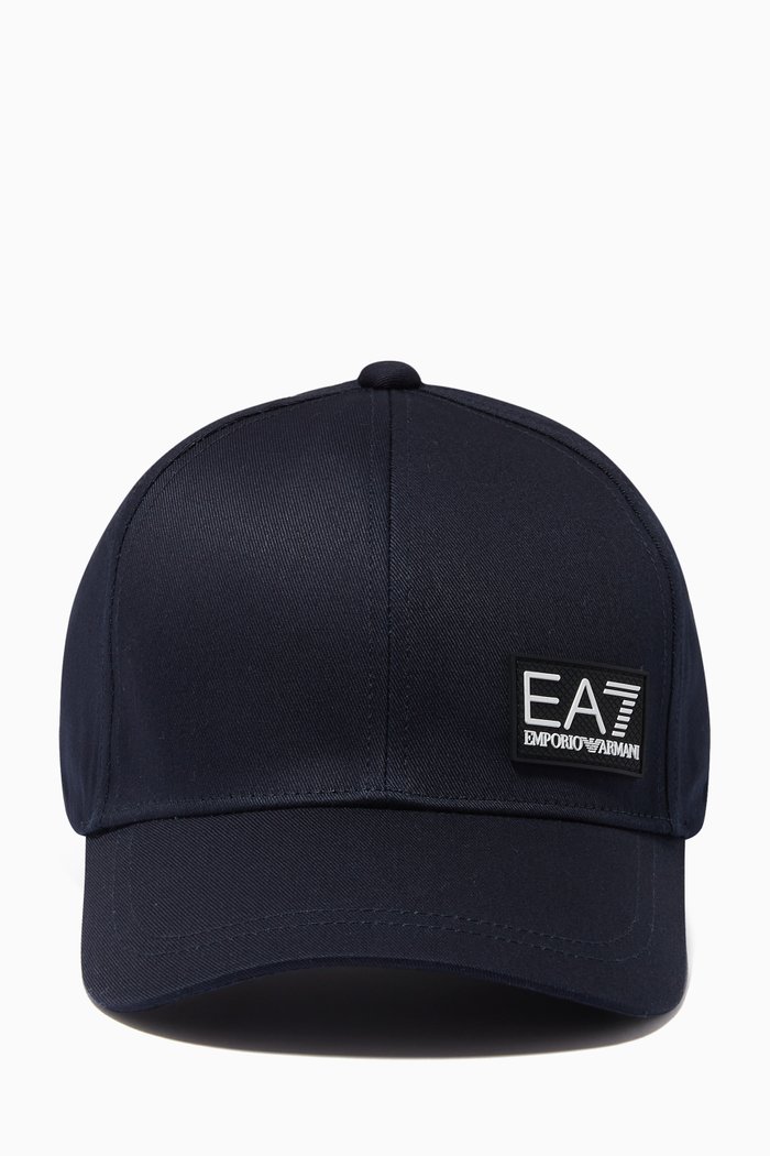 

EA7 Logo Series Baseball Cap in Gabardine, Blue