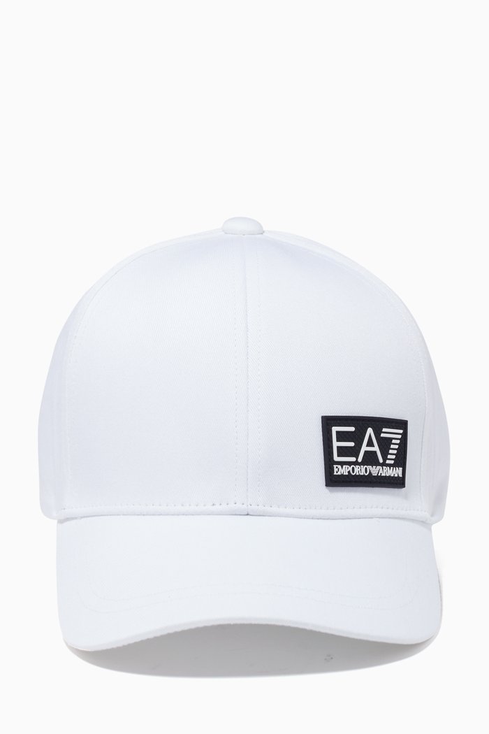 

EA7 Logo Series Baseball Cap in Gabardine, White