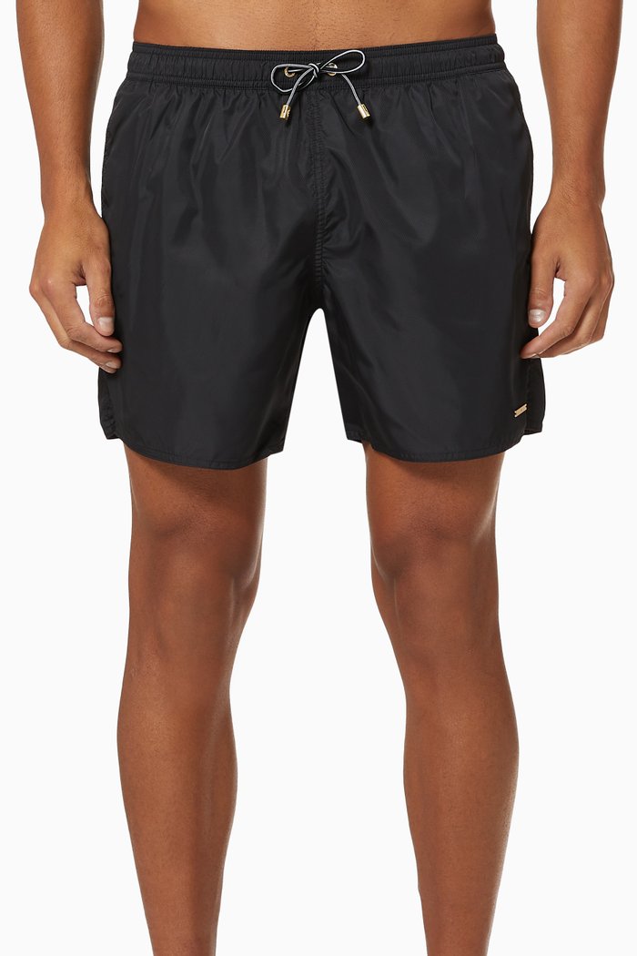 

EA Micro Logo Badge Swim Shorts, Black