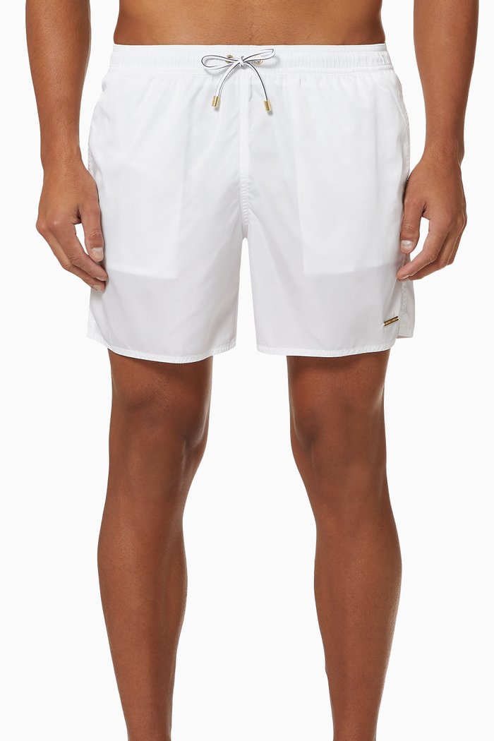 

EA Micro Logo Badge Swim Shorts, White