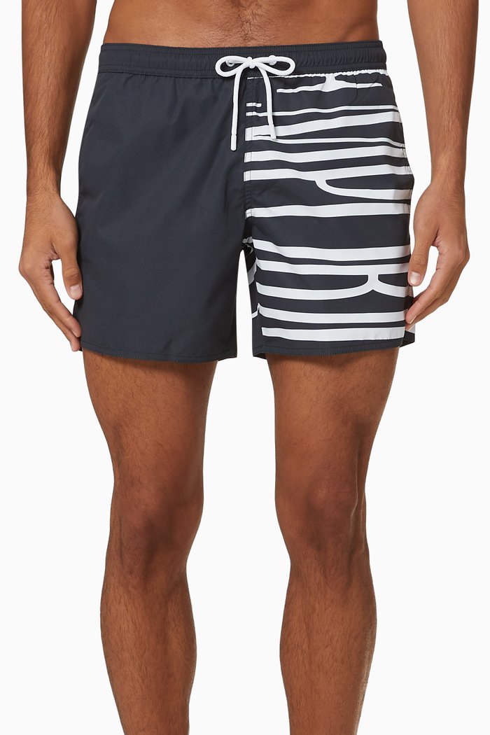 

EA Macro Eagle Swim Shorts, Black