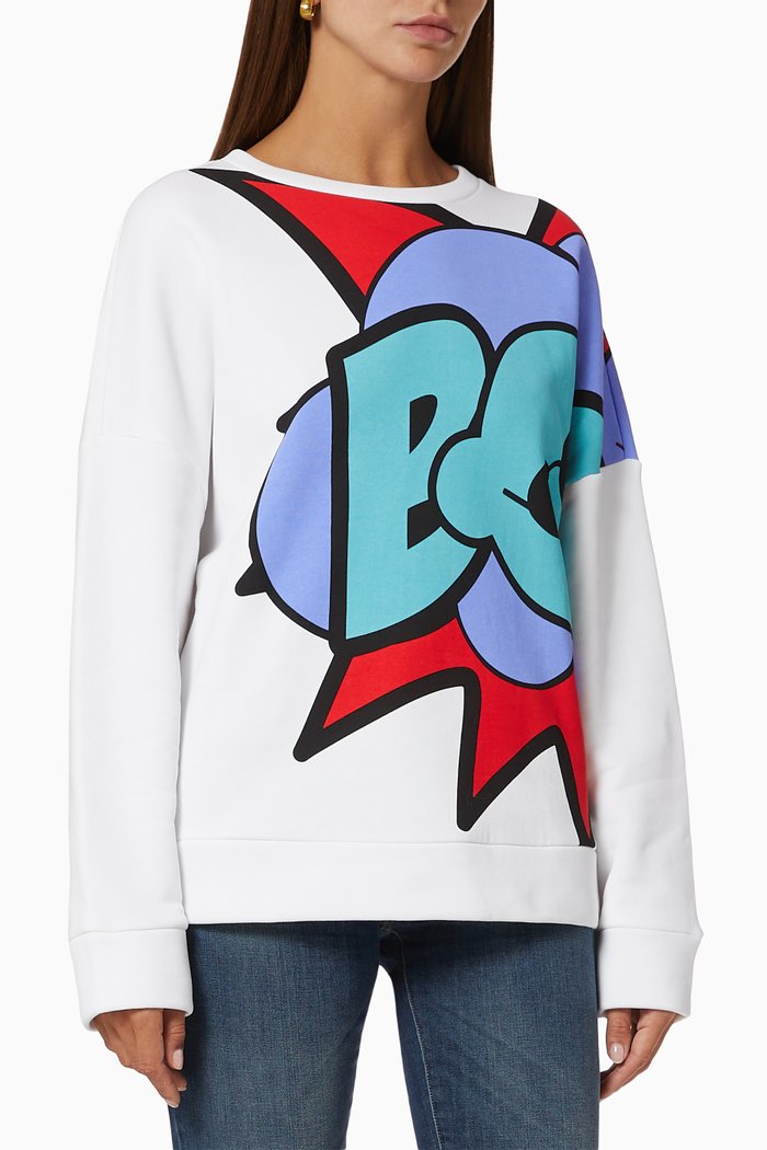 

Boom Manga Jersey Sweatshirt, White