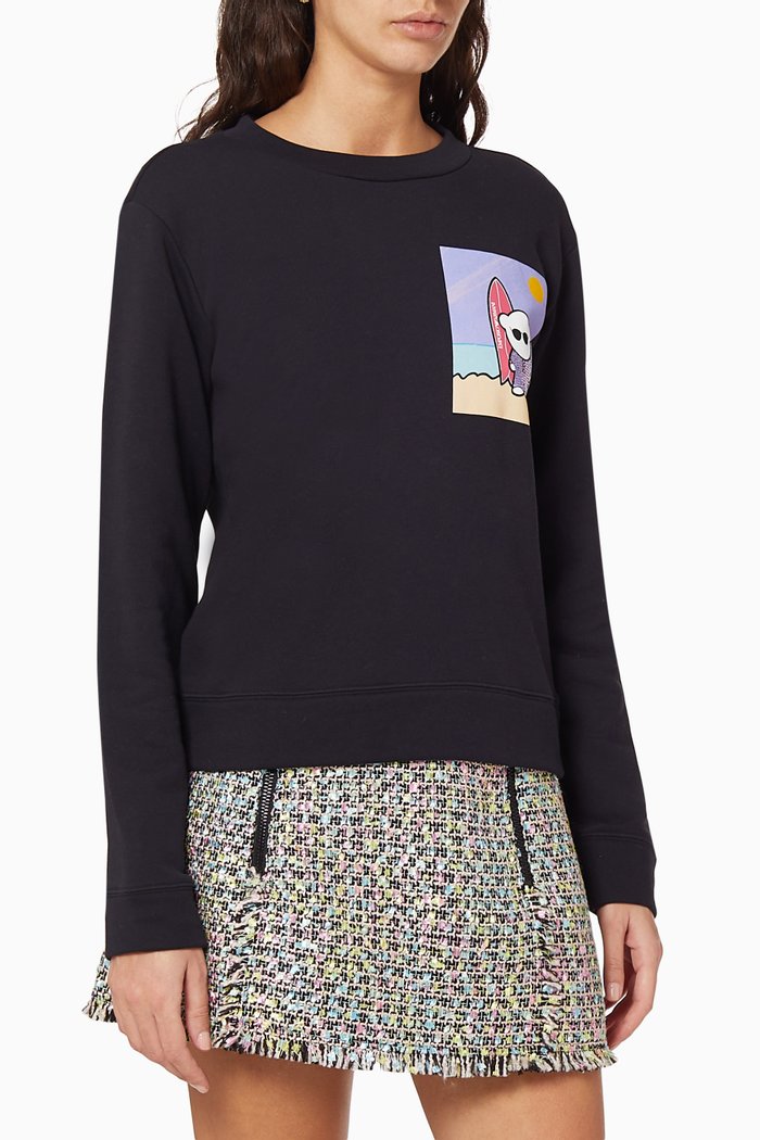 

Manga Bear Surf Jersey Sweatshirt, Blue
