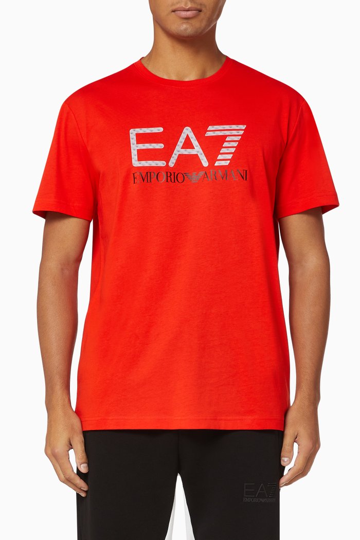 

EA7 Logo Series Jersey T-Shirt, Red